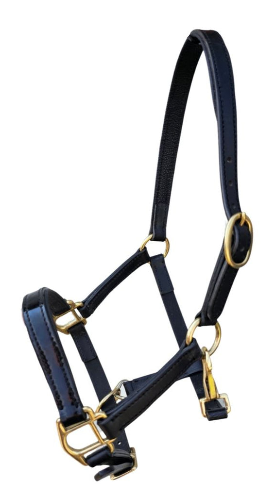 Black Patent Leather Halter - Foal or Mini